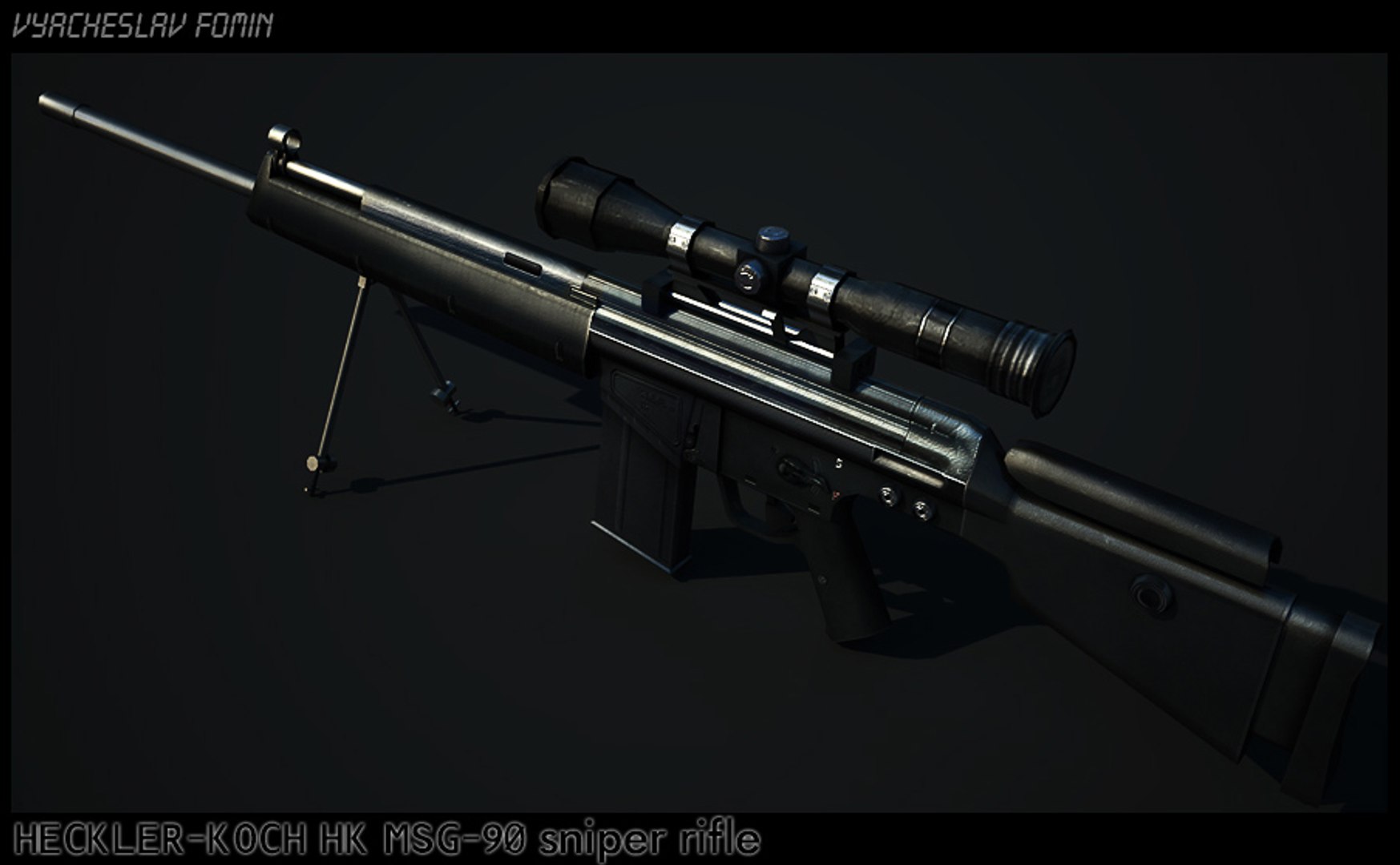 Free Msg90a1 Sniper Rifle 3d Model