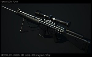 free msg90a1 sniper rifle 3d model