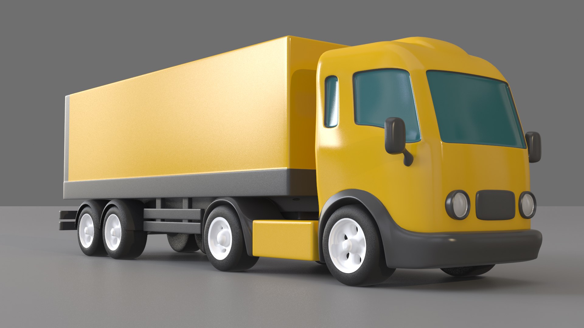 3D Cartoon Toy Trailer Truck Model - TurboSquid 1462508