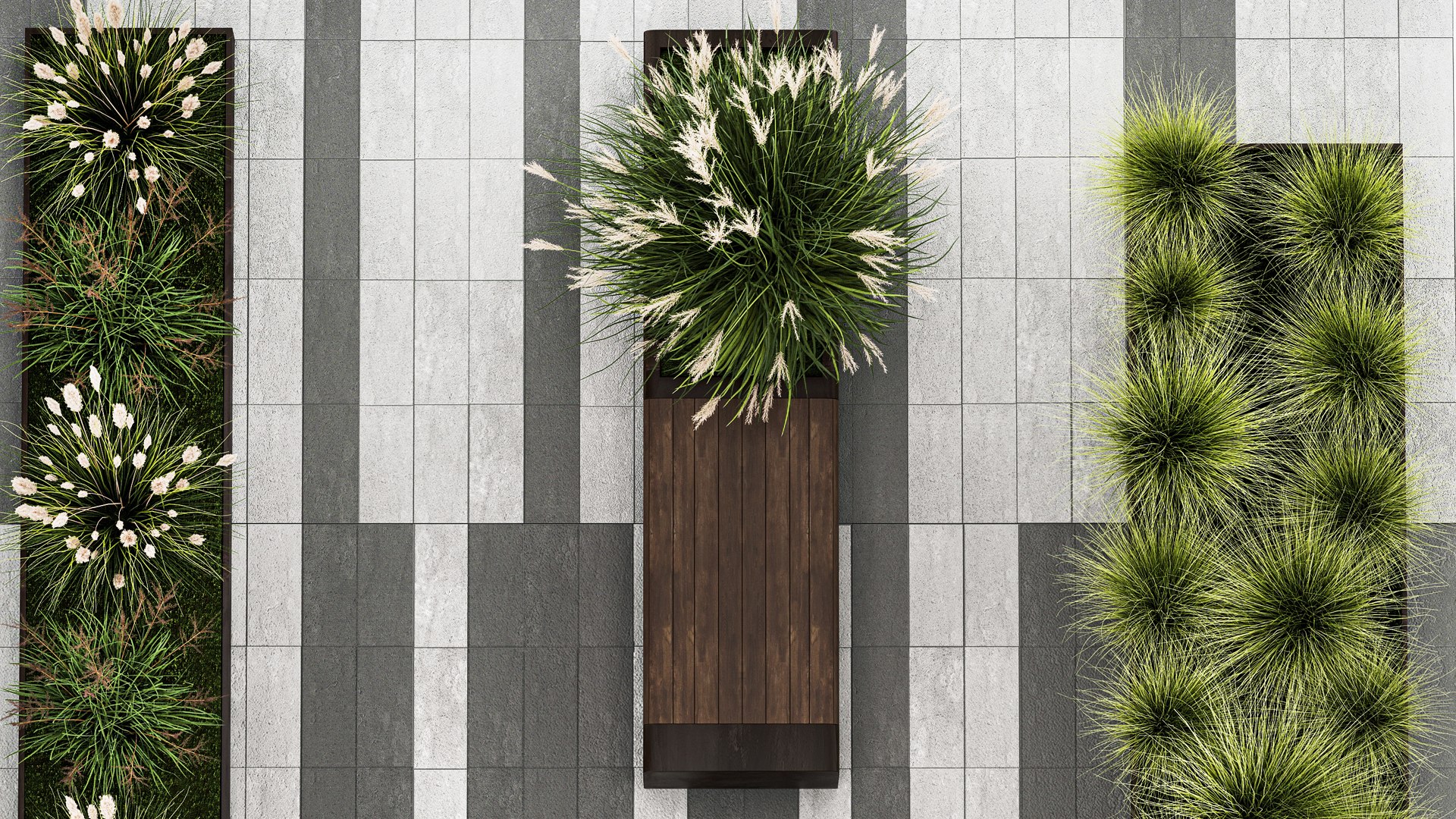 3D Bushes With Bench For Outdoor Environment 1148 - TurboSquid 1985533