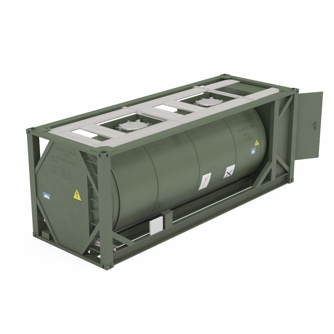 Tank Container 02 Model - TurboSquid 2106561
