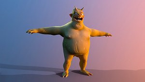 3D Funny fat Troll model