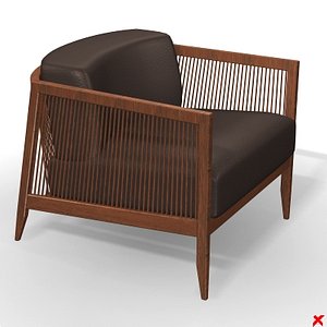 3d model of armchair chair