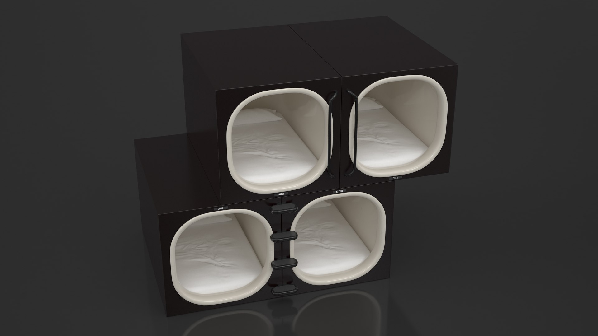 3D Black Futuristic Capsule Hotel model https://p.turbosquid.com/ts-thumb/d3/Hjp524/CN/blackfuturisticcapsulehotelc4dmodel004/jpg/1691146897/1920x1080/fit_q87/7b934e6cd0985b8cc72a660b73dee9e9b8b88c5c/blackfuturisticcapsulehotelc4dmodel004.jpg