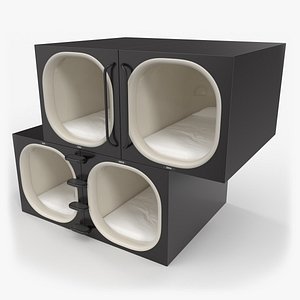 Black Futuristic Capsule Hotel