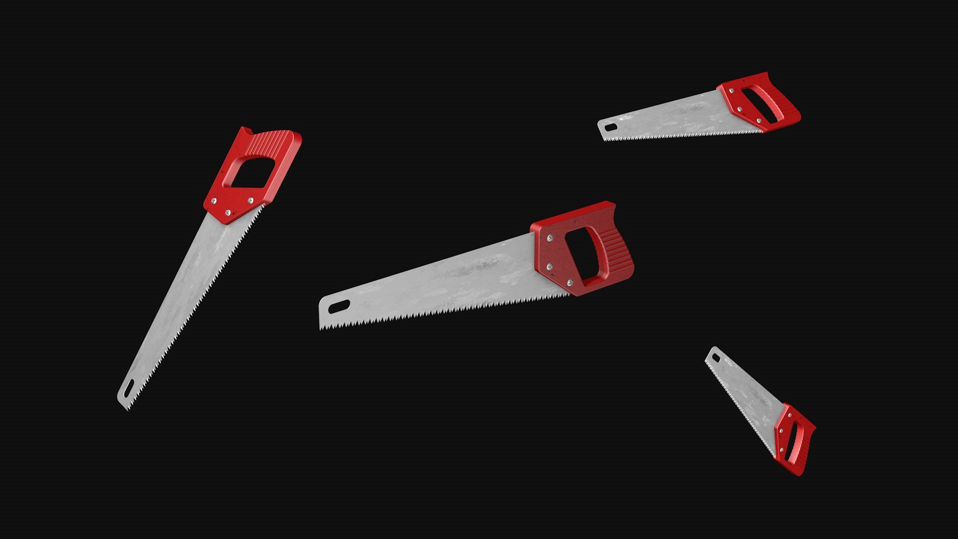 3D Red Saw For Wood Model - TurboSquid 2323895