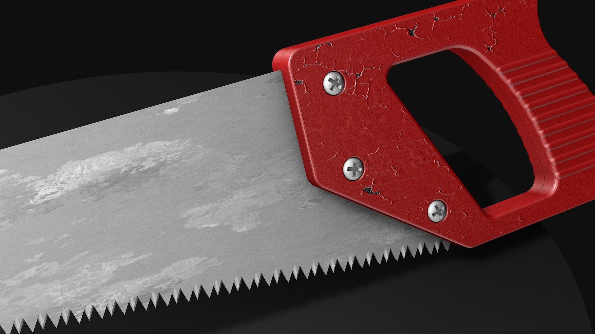 3D Red Saw For Wood Model - TurboSquid 2323895