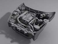 Car engine no textures