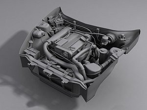 Car engine no textures