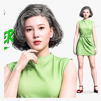Detailed Female Human 3D Character