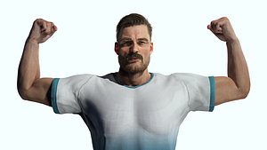 3D Gym Bro - Muscular man fitness crossfit charcter