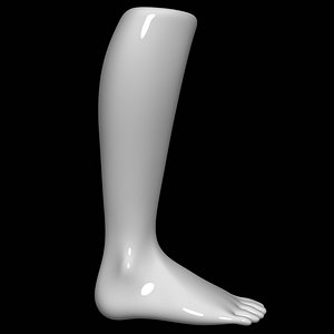 3D mannequin foot man