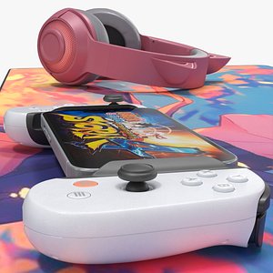 3D model Naruto Gaming Mousepad with Headset and Console Setup