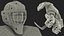 Hockey Goalkeeper Fully Equipped Neutral Pose
