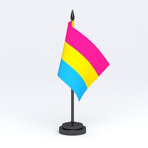 3D Pansexuality Pride Table Flag