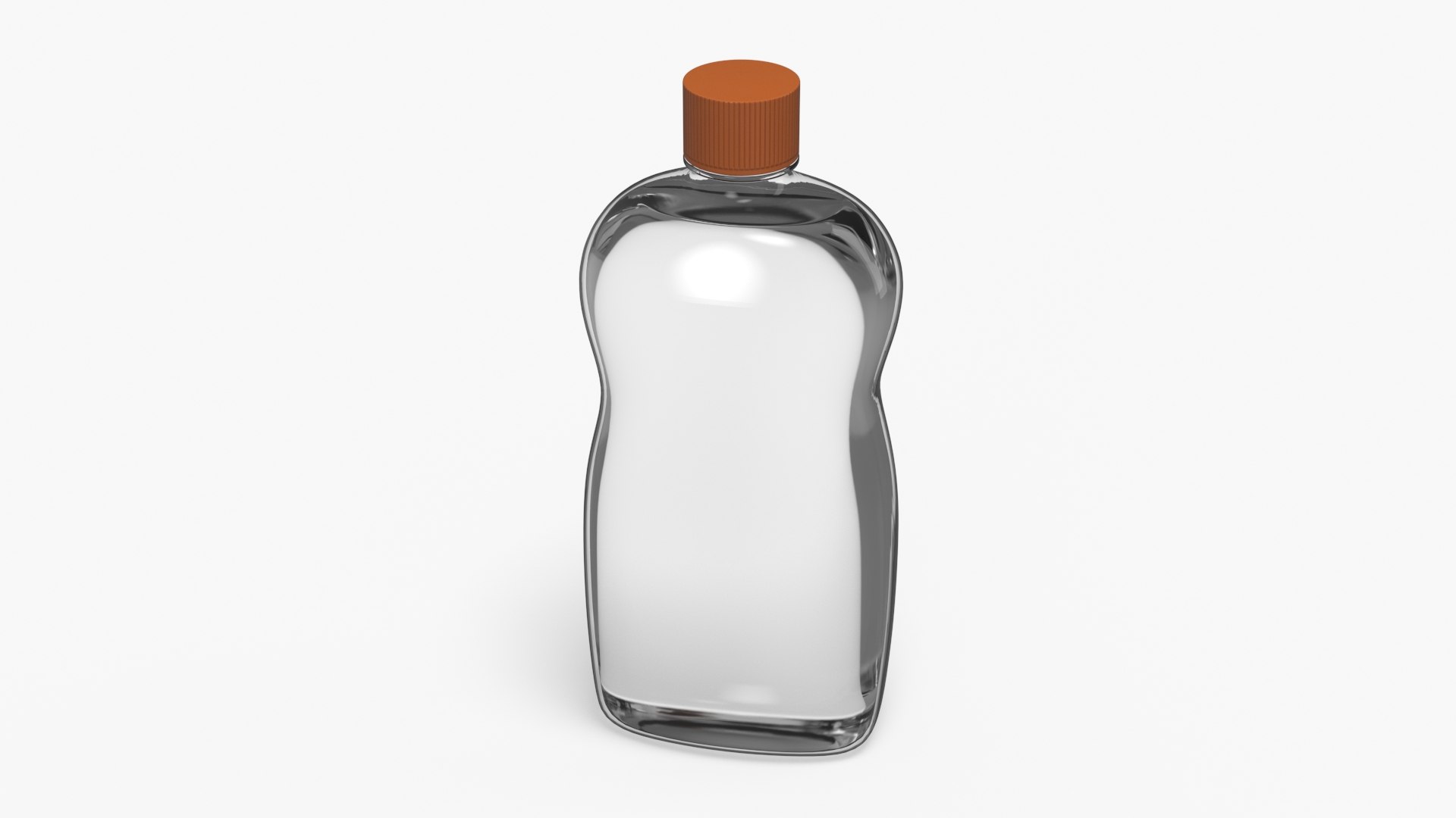 Transparent Plastic Oil Bottle 3D model preview