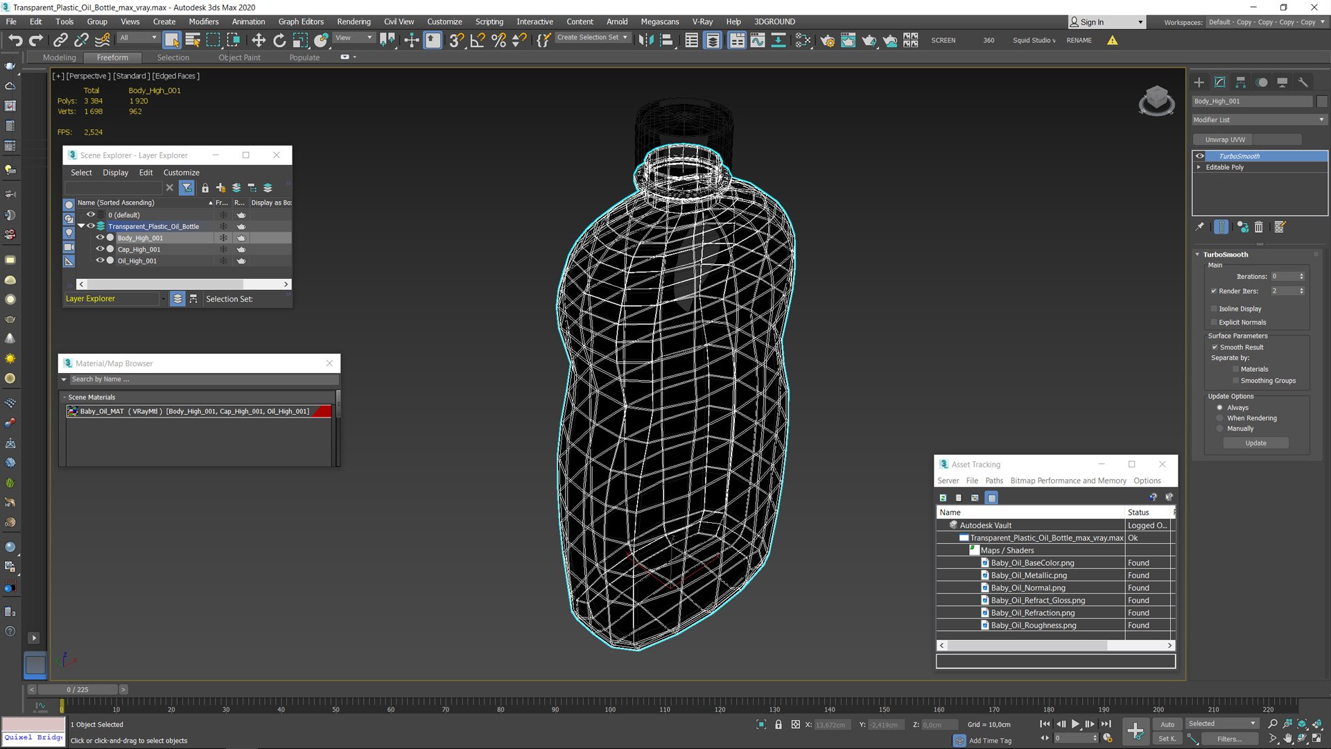 3D Transparent Plastic Oil Bottle - TurboSquid 2315152
