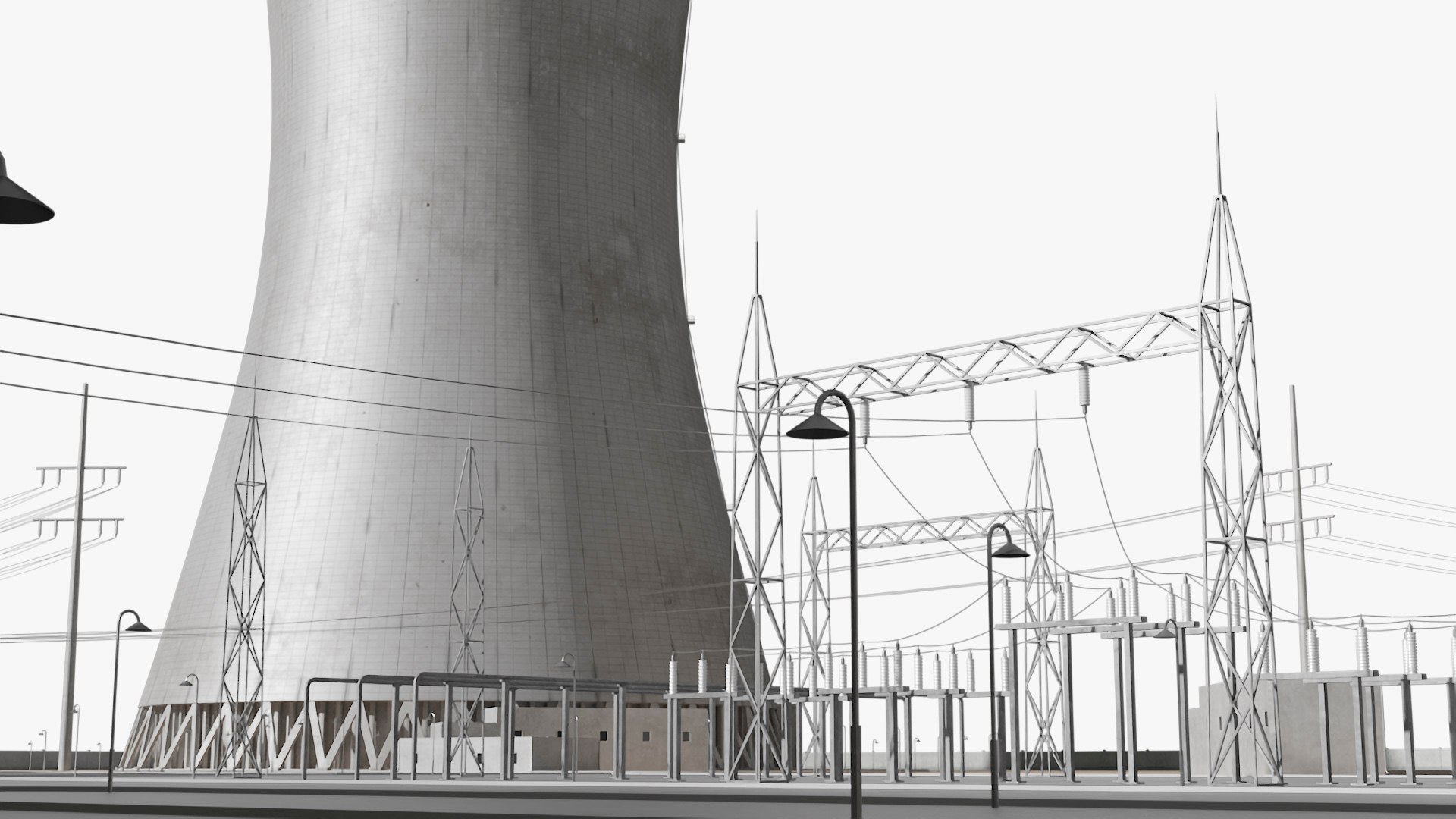Nuclear Power Plant Complex 3D - TurboSquid 2390522