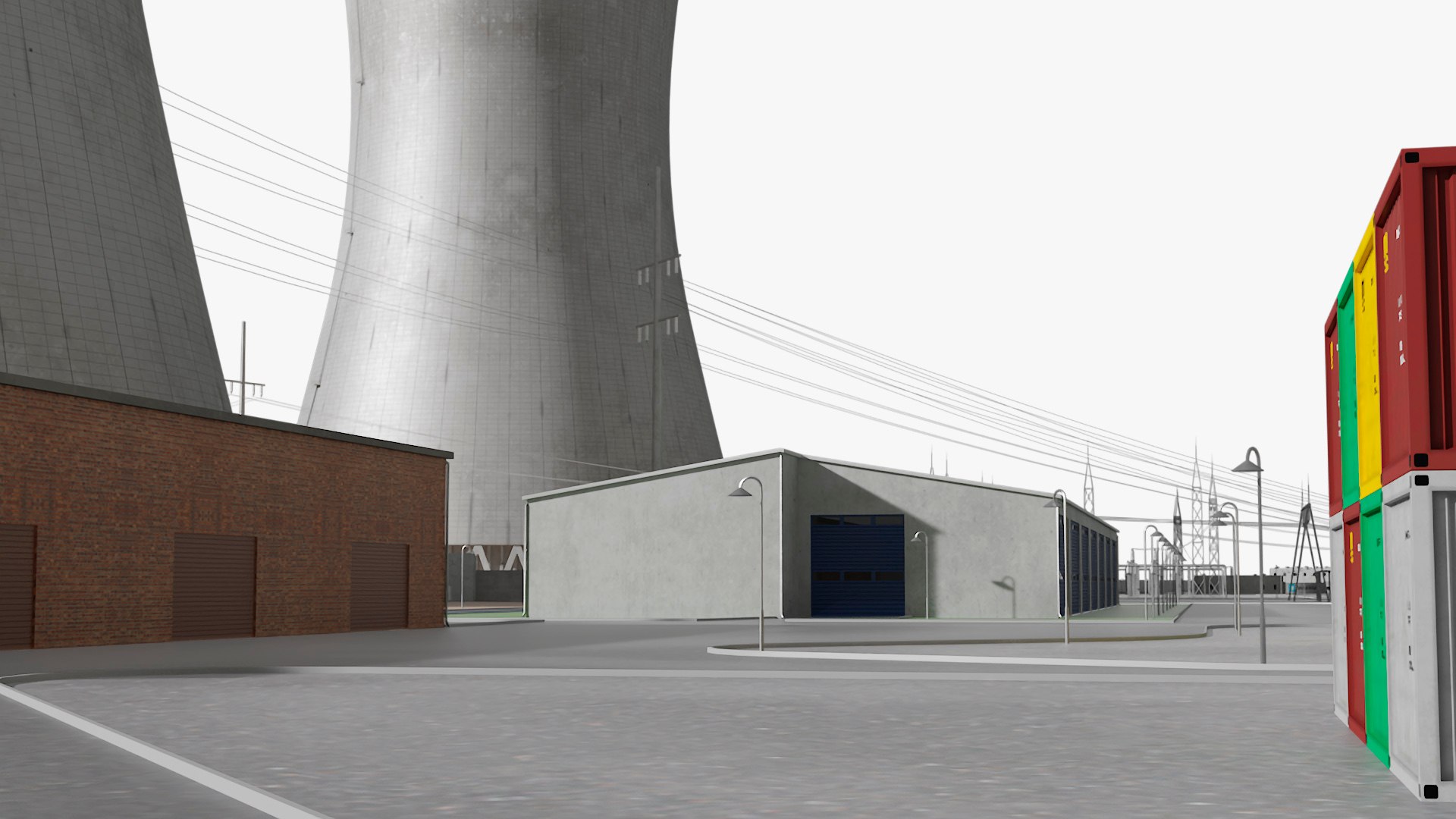 Nuclear Power Plant Complex 3D - TurboSquid 2390522