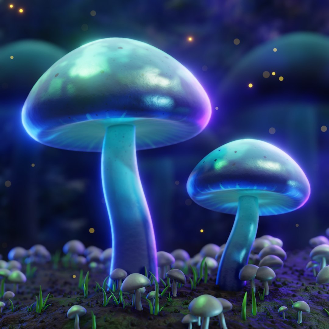 3D Magical Mushrooms - TurboSquid 1897322