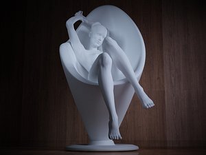 Girl Sitting On Chair 008