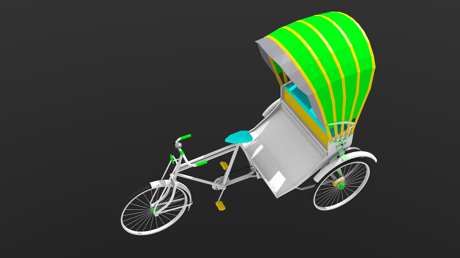 Rickshaw 3 Wheeler 3D Model - TurboSquid 1159279