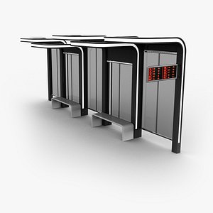 3D model Modern Bus Stop 3