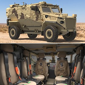 Foxhound Light Patrol Car with Interior 3D model