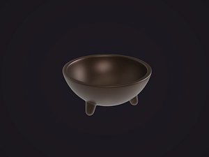 Stylized Brown Cauldron 3D model