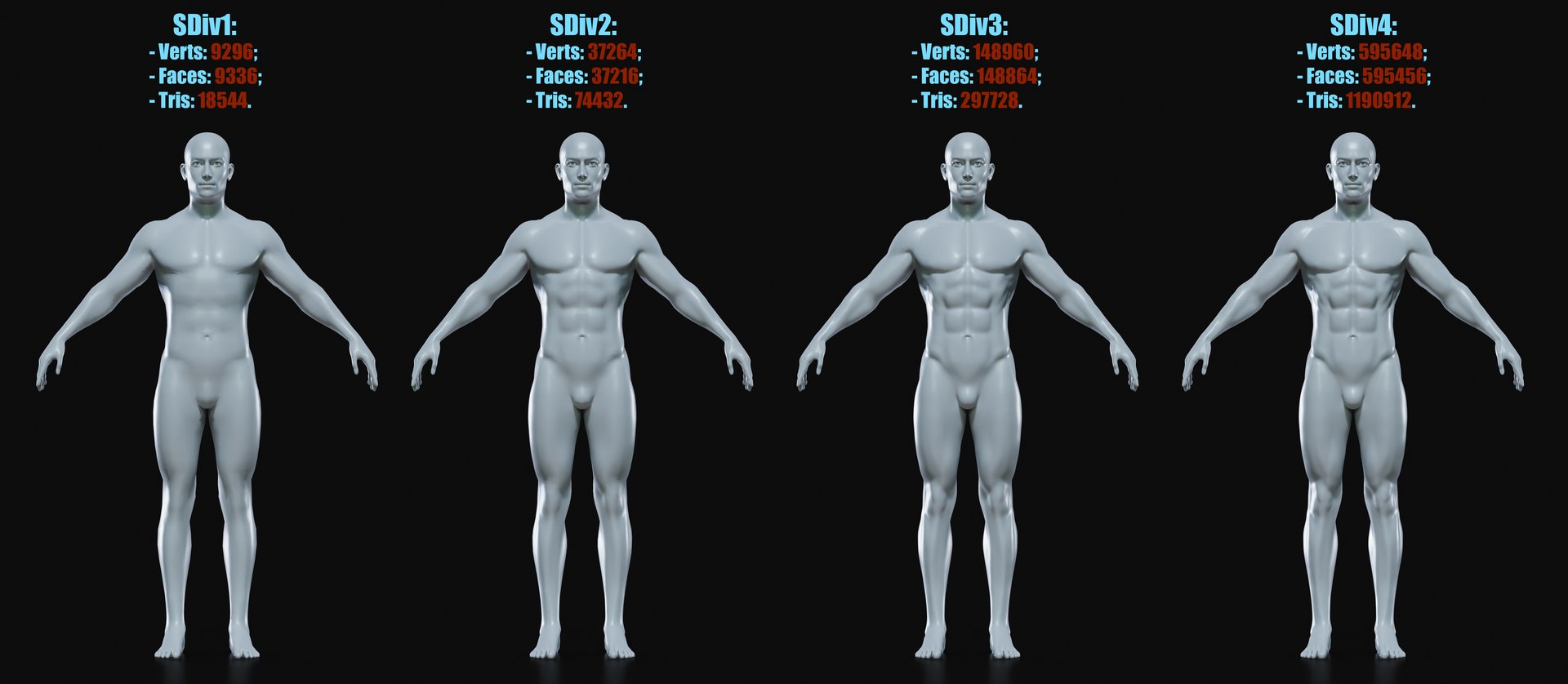 Realistic Athletic Human Body Base Mesh Model - TurboSquid 2348386