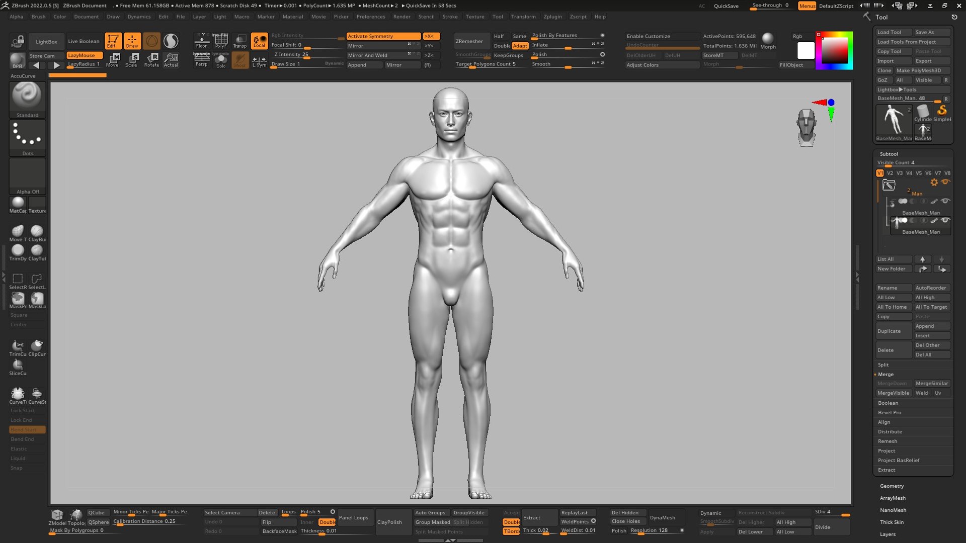 Realistic Athletic Human Body Base Mesh Model - TurboSquid 2348386
