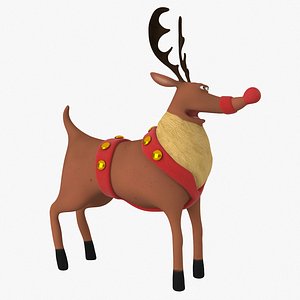 cartoon reindeer animation 3D model