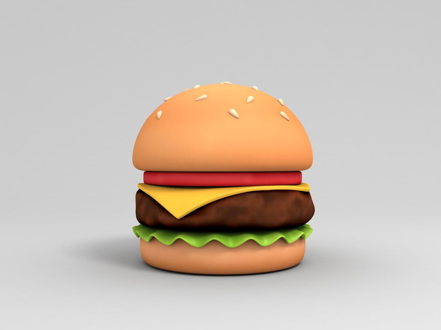 3D Model Burger Cartoon - TurboSquid 1302259