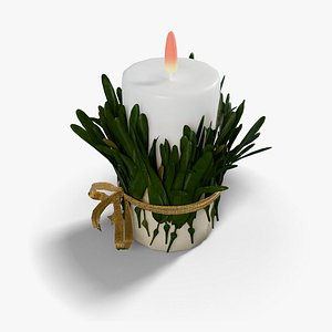 Vintage Stylized Candle 3d Model 3D model