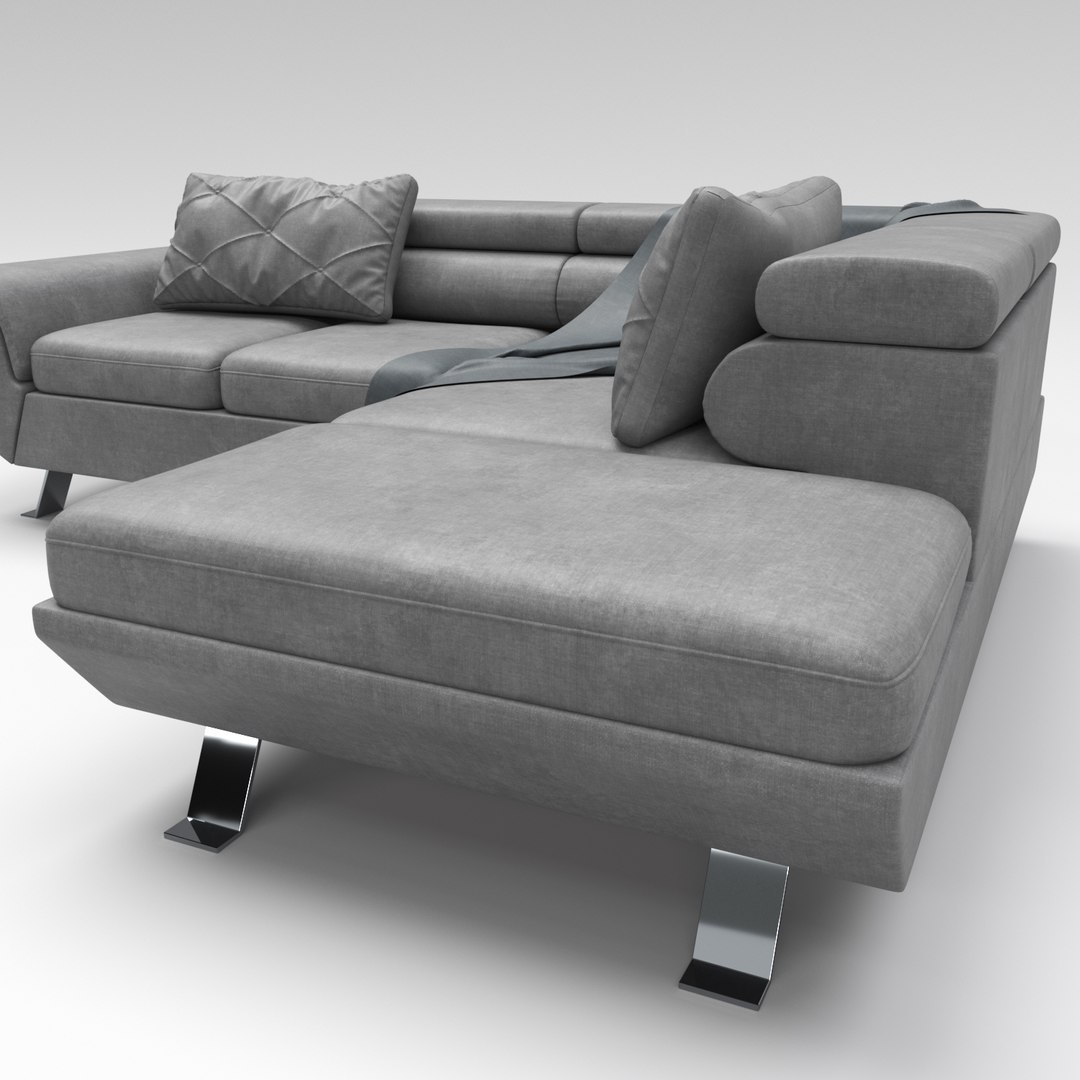 Corner sofa phoenix chaise model TurboSquid 1454571