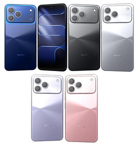 3D model Tecno Spark 50 4G All Colors