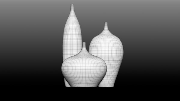Set vases 3D - TurboSquid 1522622