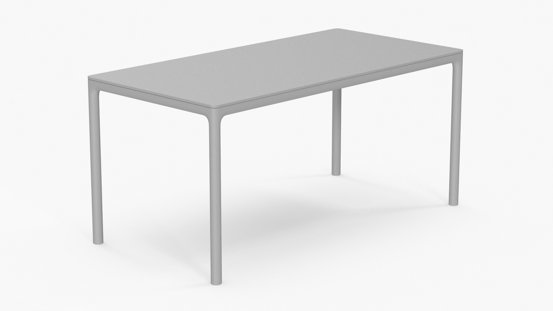 Modern Minimalist Rectangular Dining Table 3D model preview