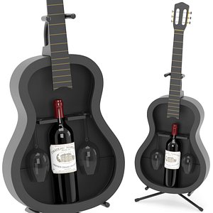 SHEVELEY Guitar Wine Rack 3D model