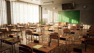 Classroom Environment 40 Assets 3D model