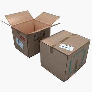 cardboard boxes 3d model