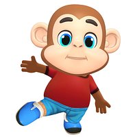 Monkey Chimp Primate Animated Rigged