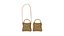 Lovely Heart Embellished Handbag light brown 3D model