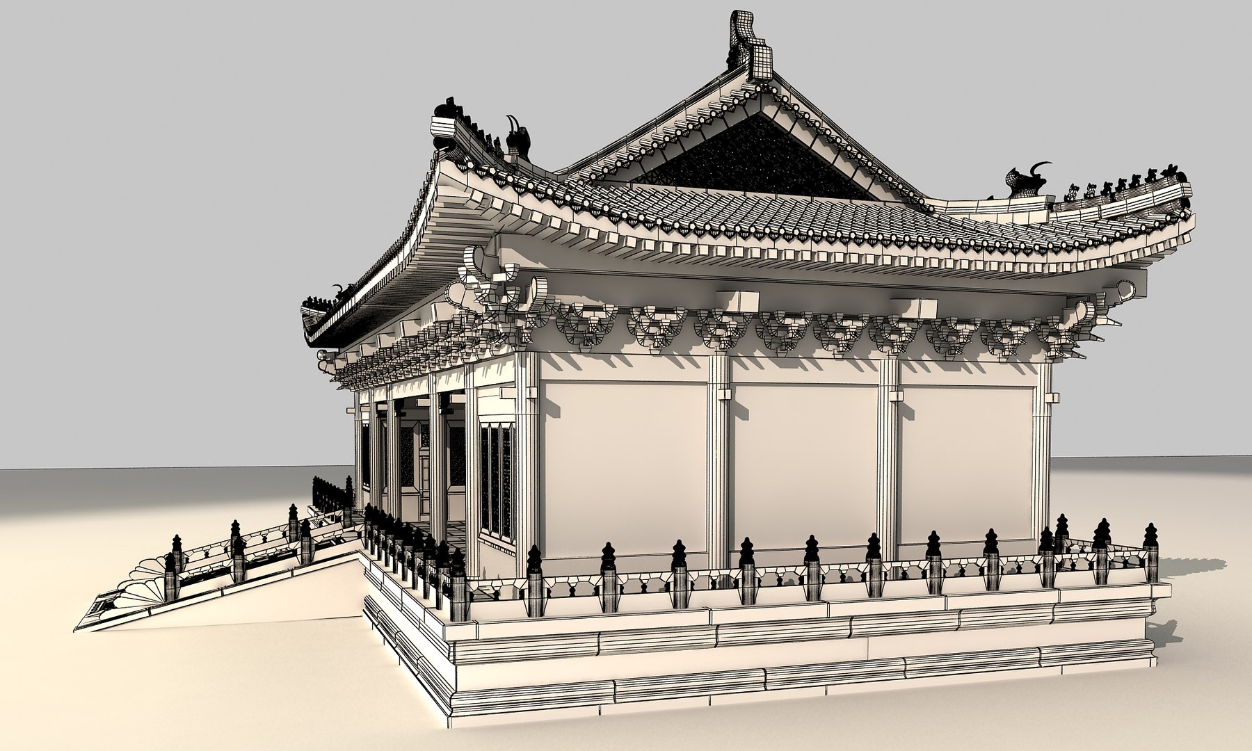 3D Ancient Chinese Building Model - TurboSquid 1310579
