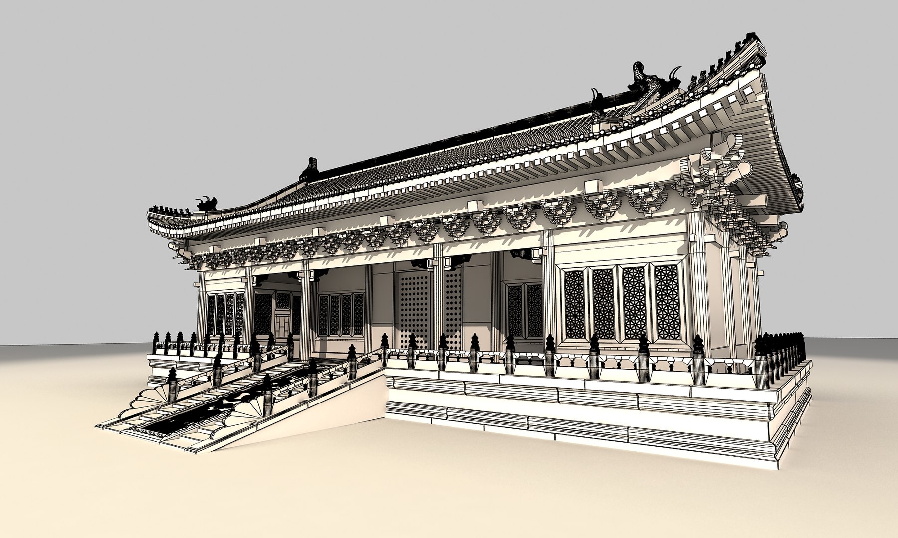 3D Ancient Chinese Building Model - TurboSquid 1310579