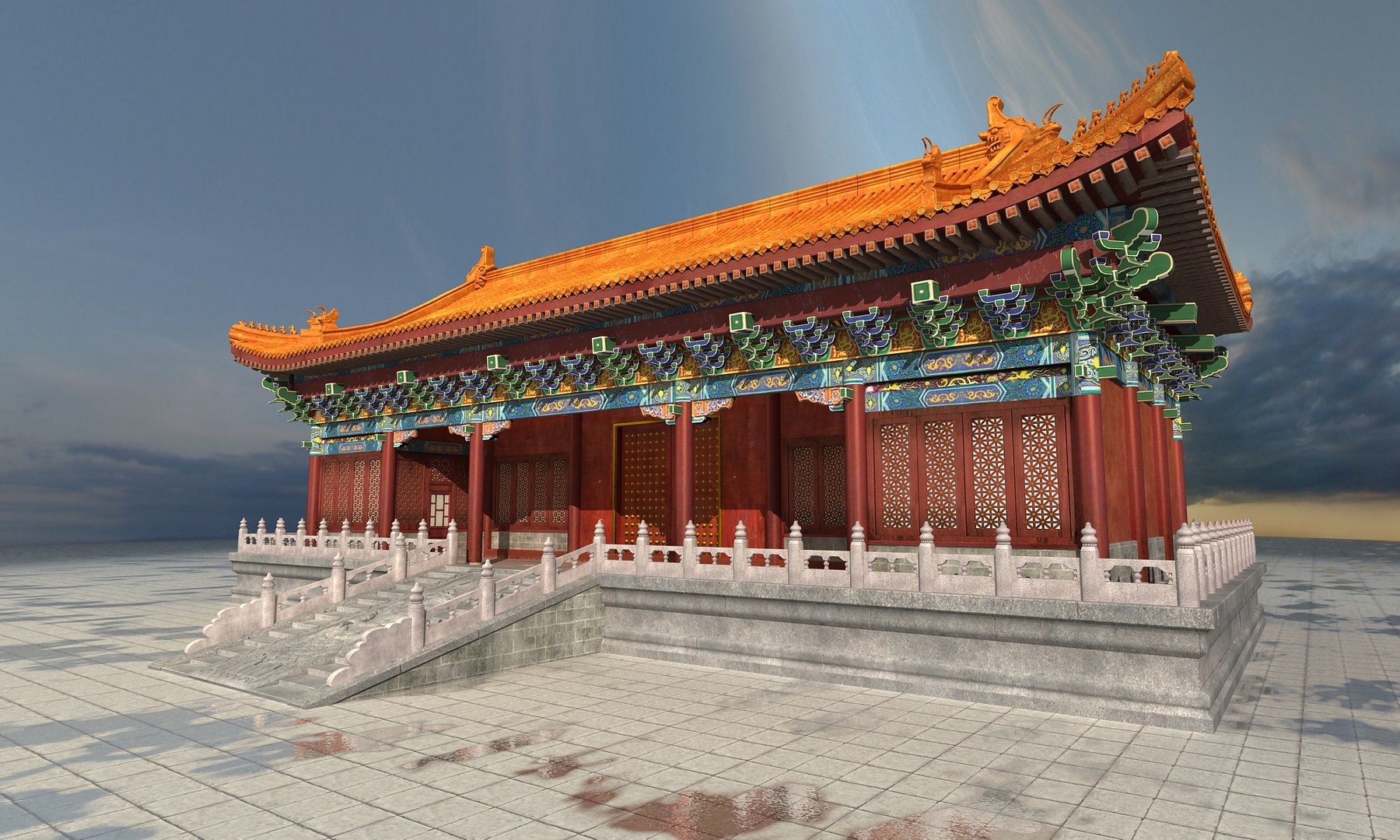 3D Ancient Chinese Building Model - TurboSquid 1310579