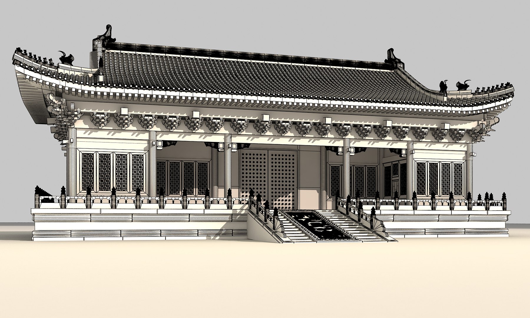 3D Ancient Chinese Building Model - TurboSquid 1310579