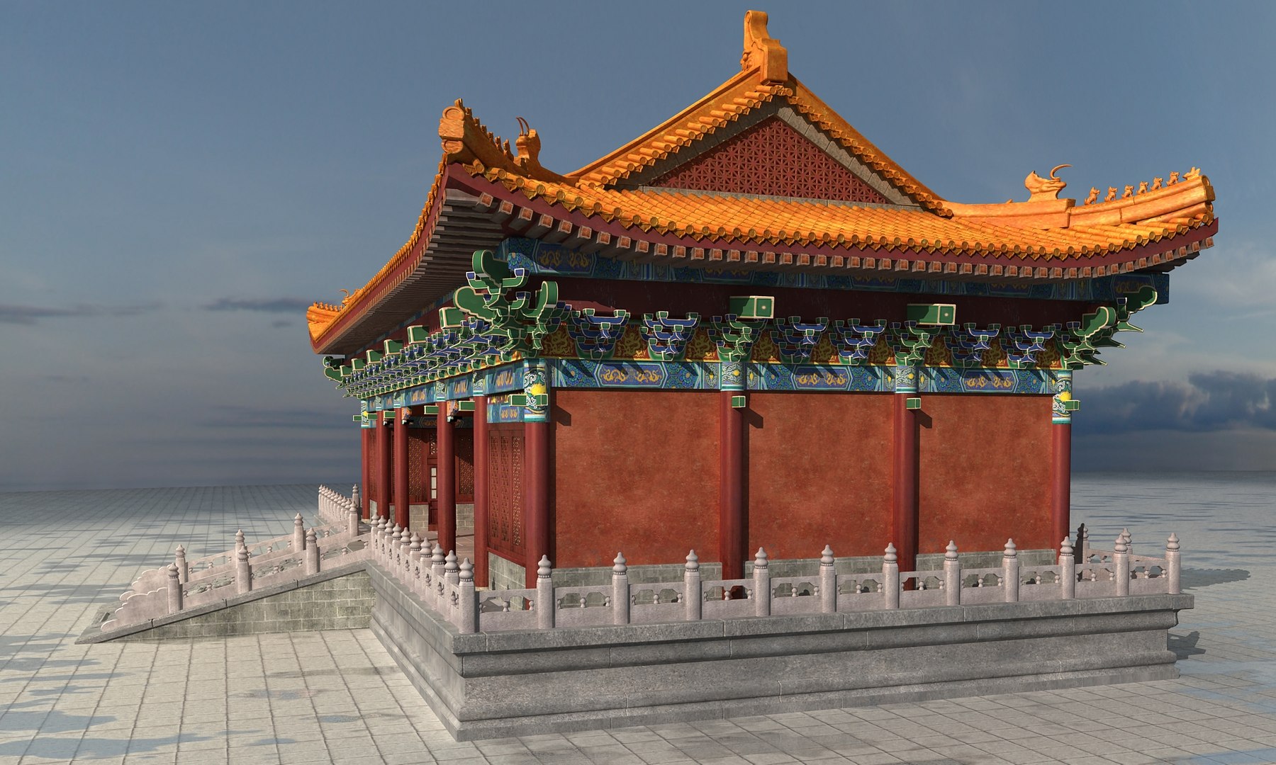 3D Ancient Chinese Building Model - TurboSquid 1310579