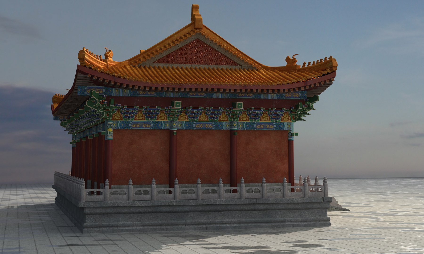 3D Ancient Chinese Building Model - TurboSquid 1310579
