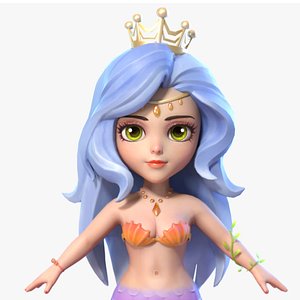 cartoon mermaid sea-maid girl cutey